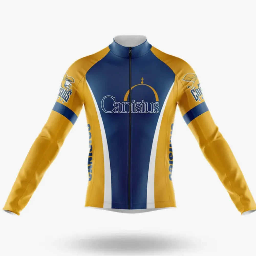 Canisius College Long Sleeve Cycling Jersey Navy/Yellow/White