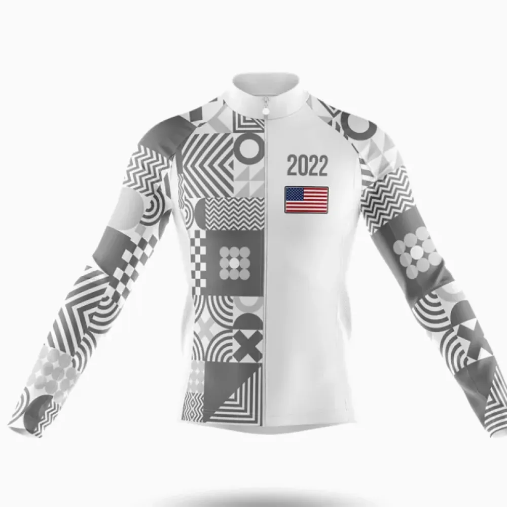 USA 2022 V4 Geometric Patterns White/Gray/Silver