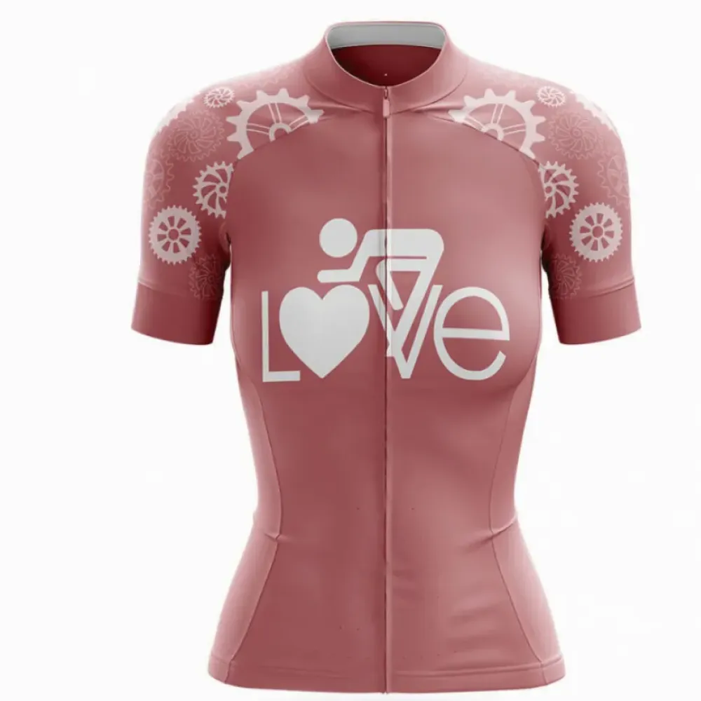 Cycling Lover Love Jersey Pink/Grey/White