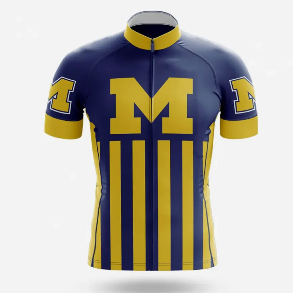 Michigan Cycling Jersey Navy/Yellow/Gold