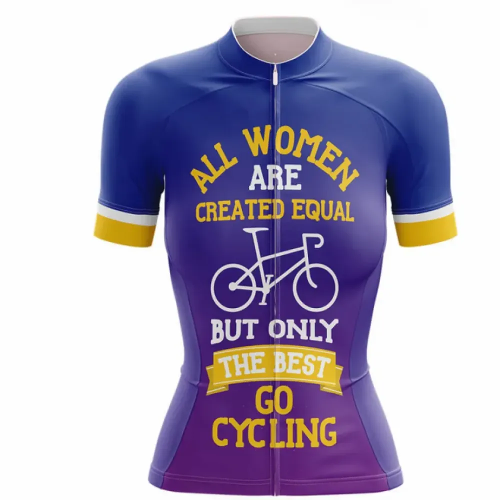 Women Cycling Jersey Equal Blue/Yellow/Purple