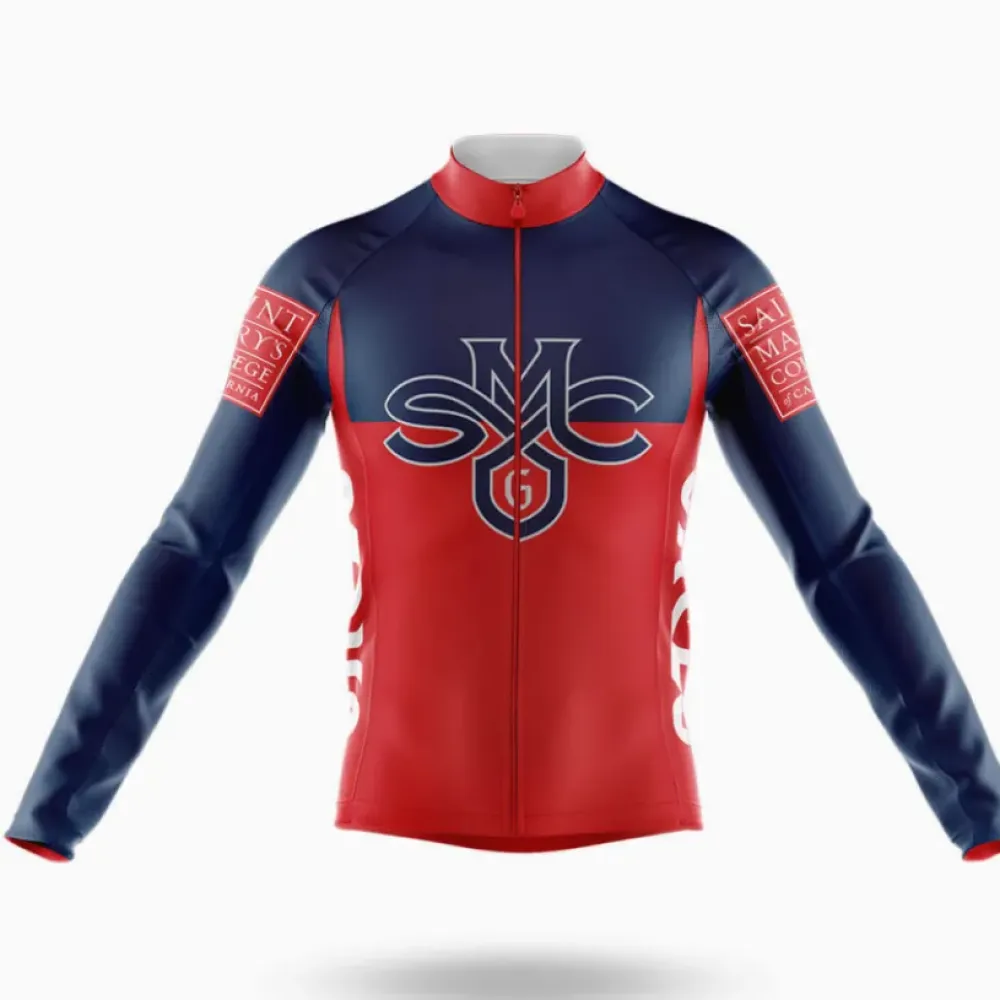 Saint Mary's College Long Sleeve Cycling Jersey Navy/Red/White