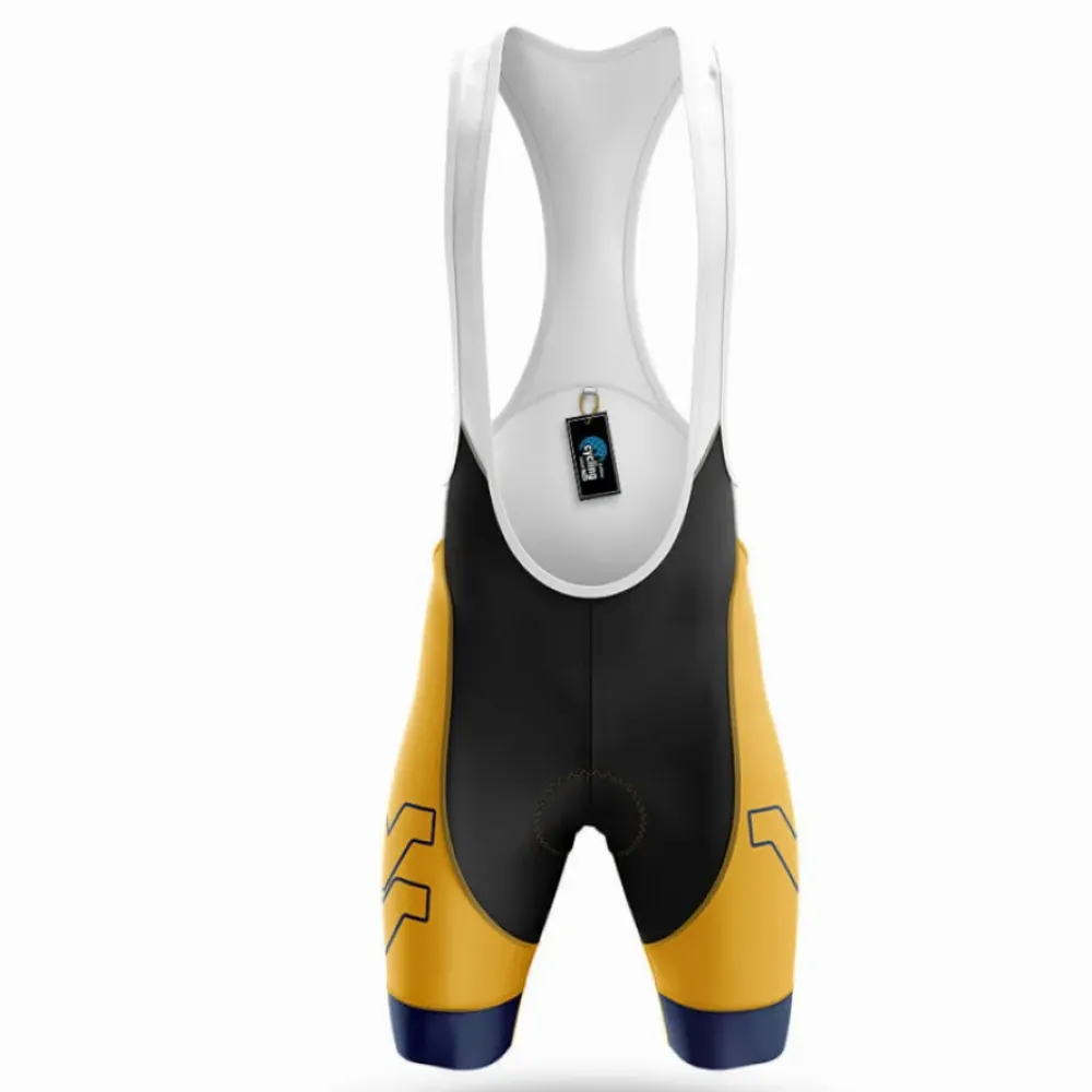 Cycling Bibs West Virginia University Yellow/Black/Grey