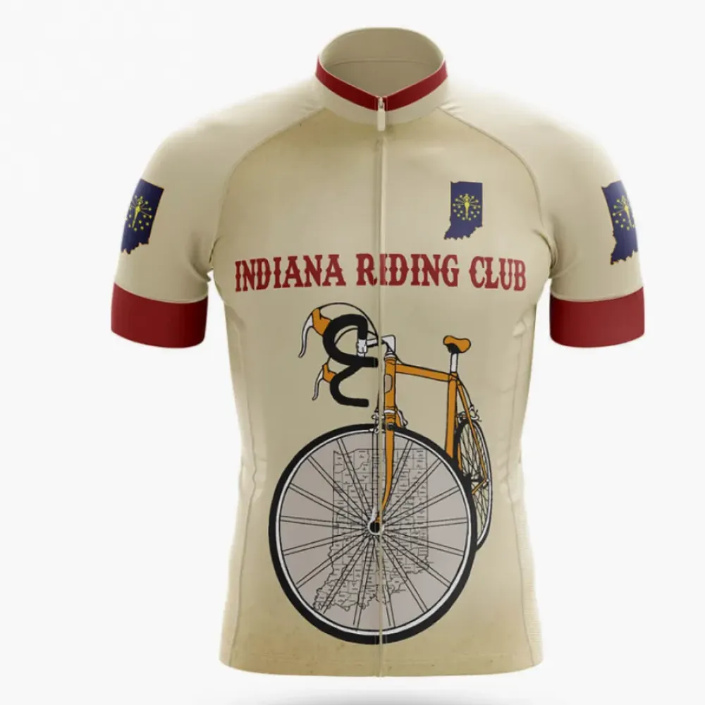Indiana Riding Club Retro Bicycle Cream/Burgundy/Blue