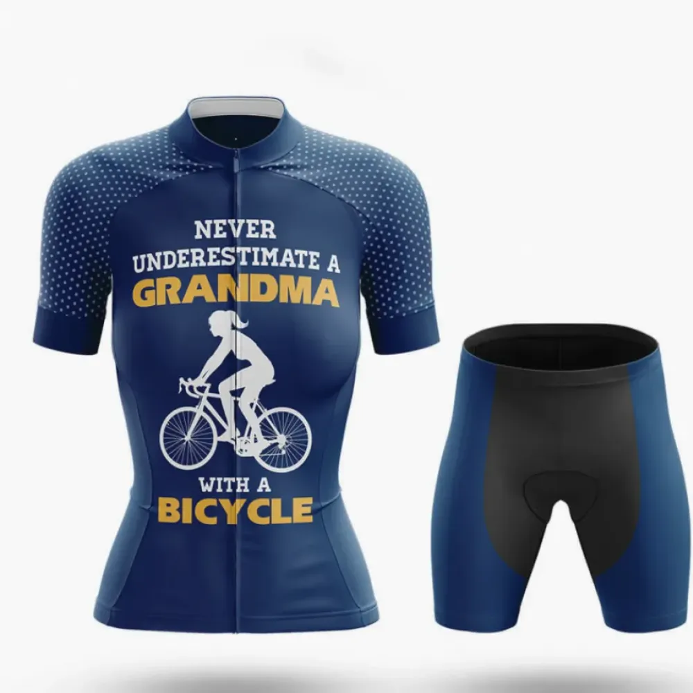 Grandma Women's Cycling Kit Bold Navy/Gold/Black