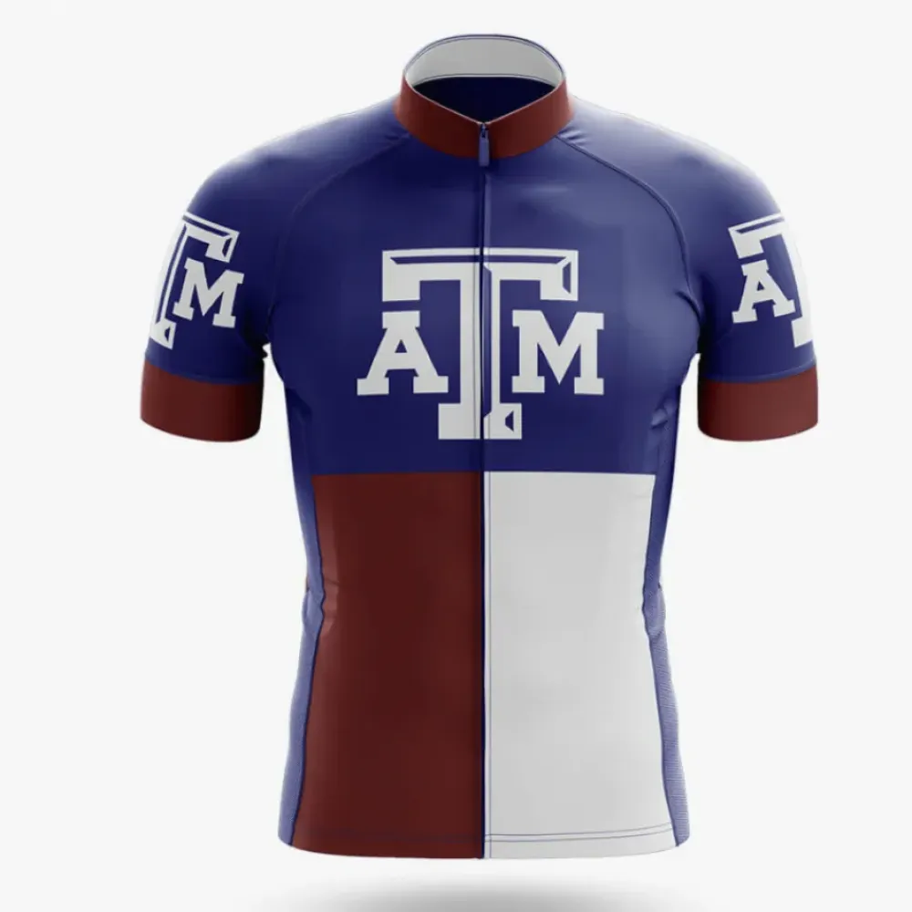 Texas A&M Cycling Jersey Modern Blue/Brown/White