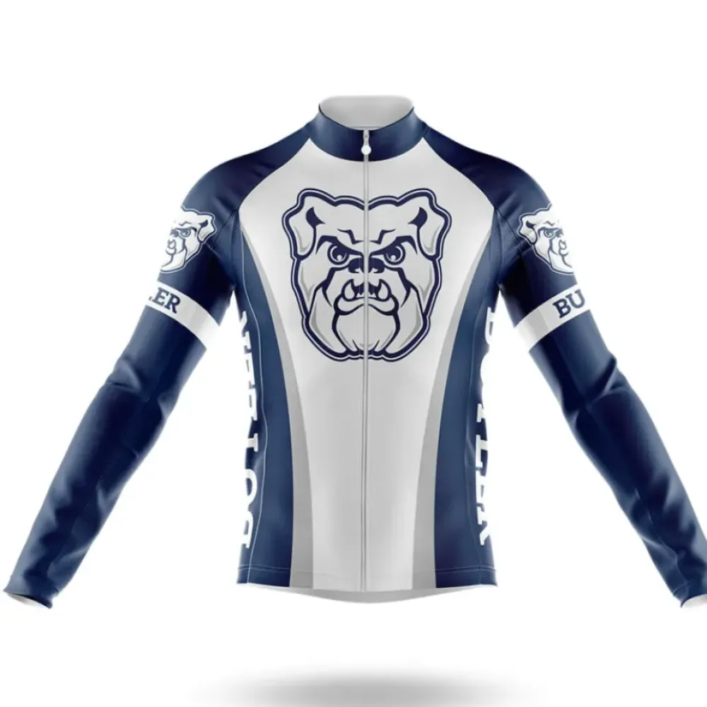 Butler University Long Sleeve Cycling Jersey Navy/White/Grey