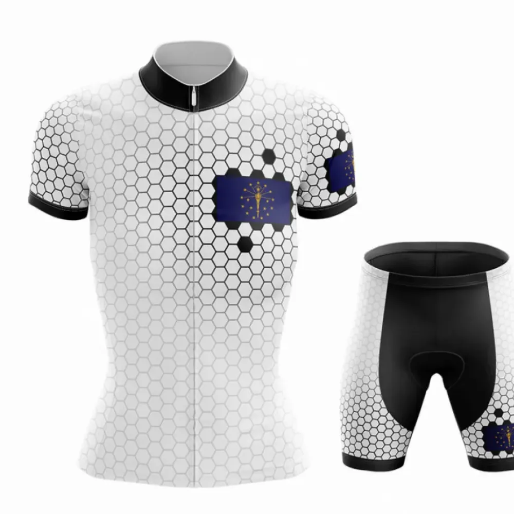 Indiana V7 Cycling Kit Full Set White/Black/Grey