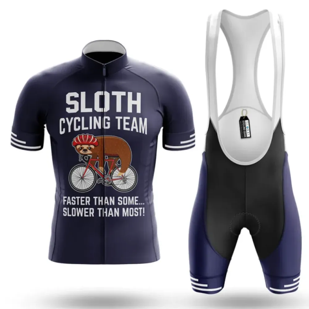 Sloth Cycling Team V10 Unique Design Navy/White/Purple