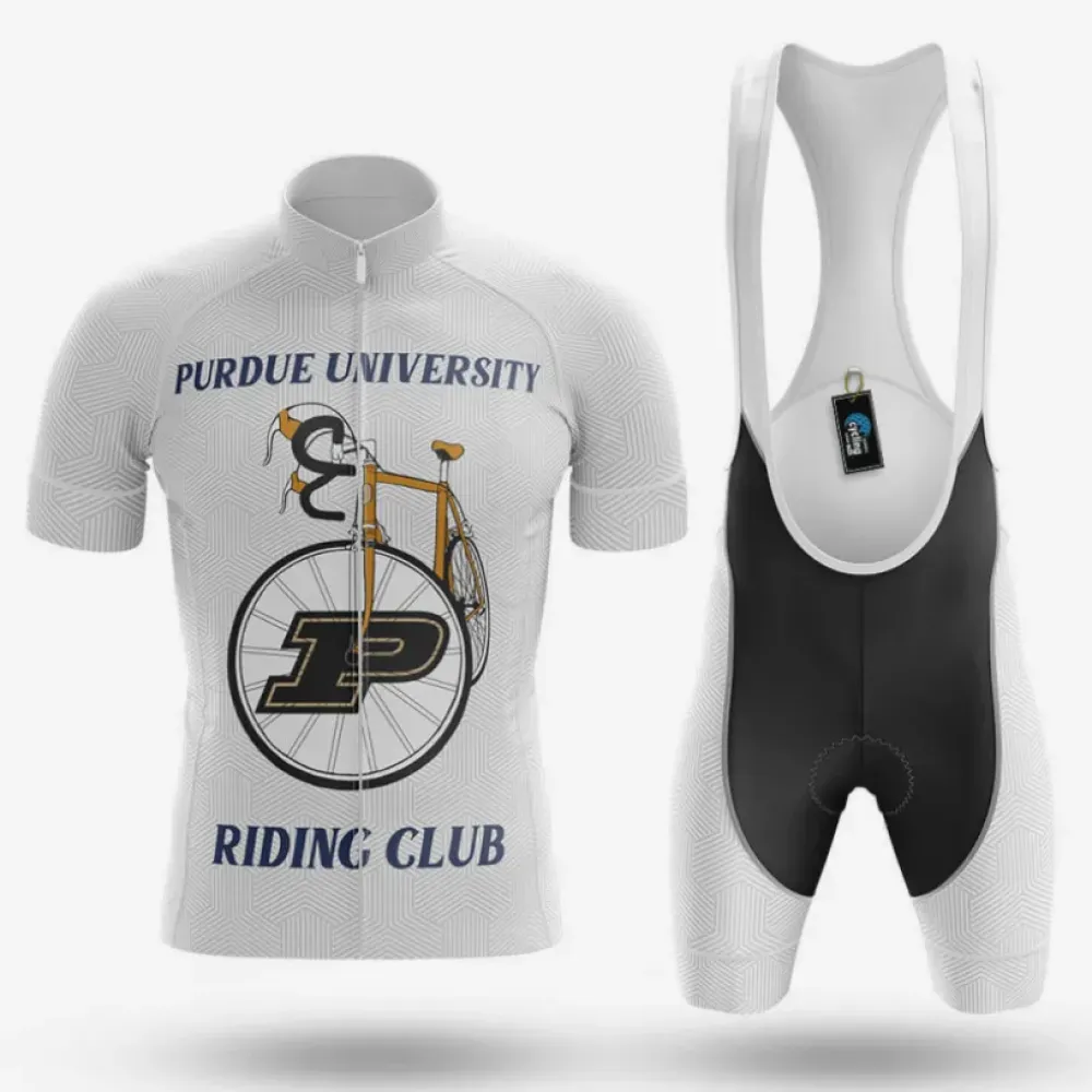 Purdue University Classic Cycling Kit White/Black/Grey