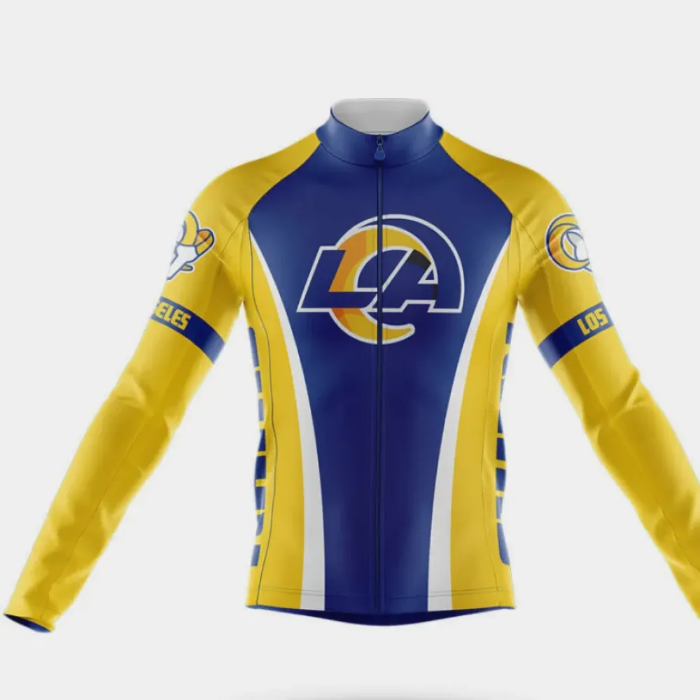 Los Angeles Rams Cycling Jersey Blue/Yellow/White