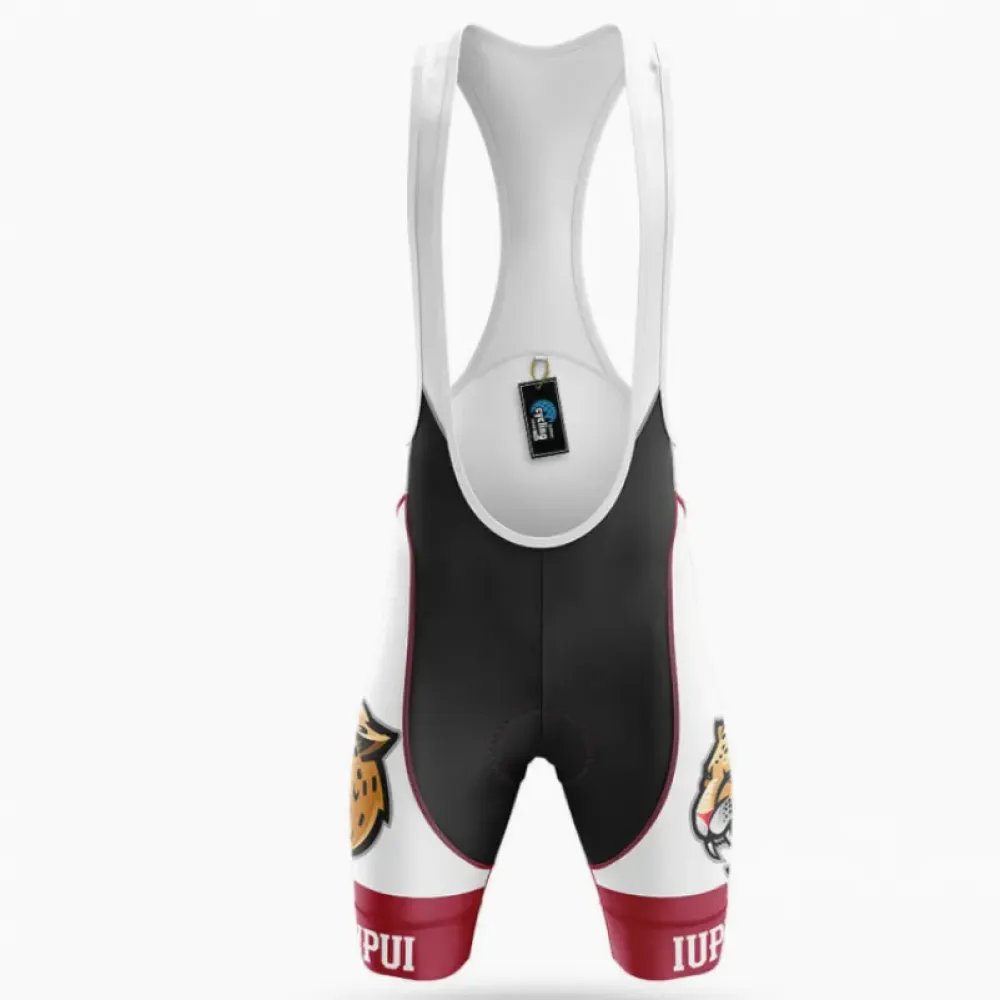 Indiana University–Purdue University Indianapolis Cycling Bibs Comfortable White/Red/Black