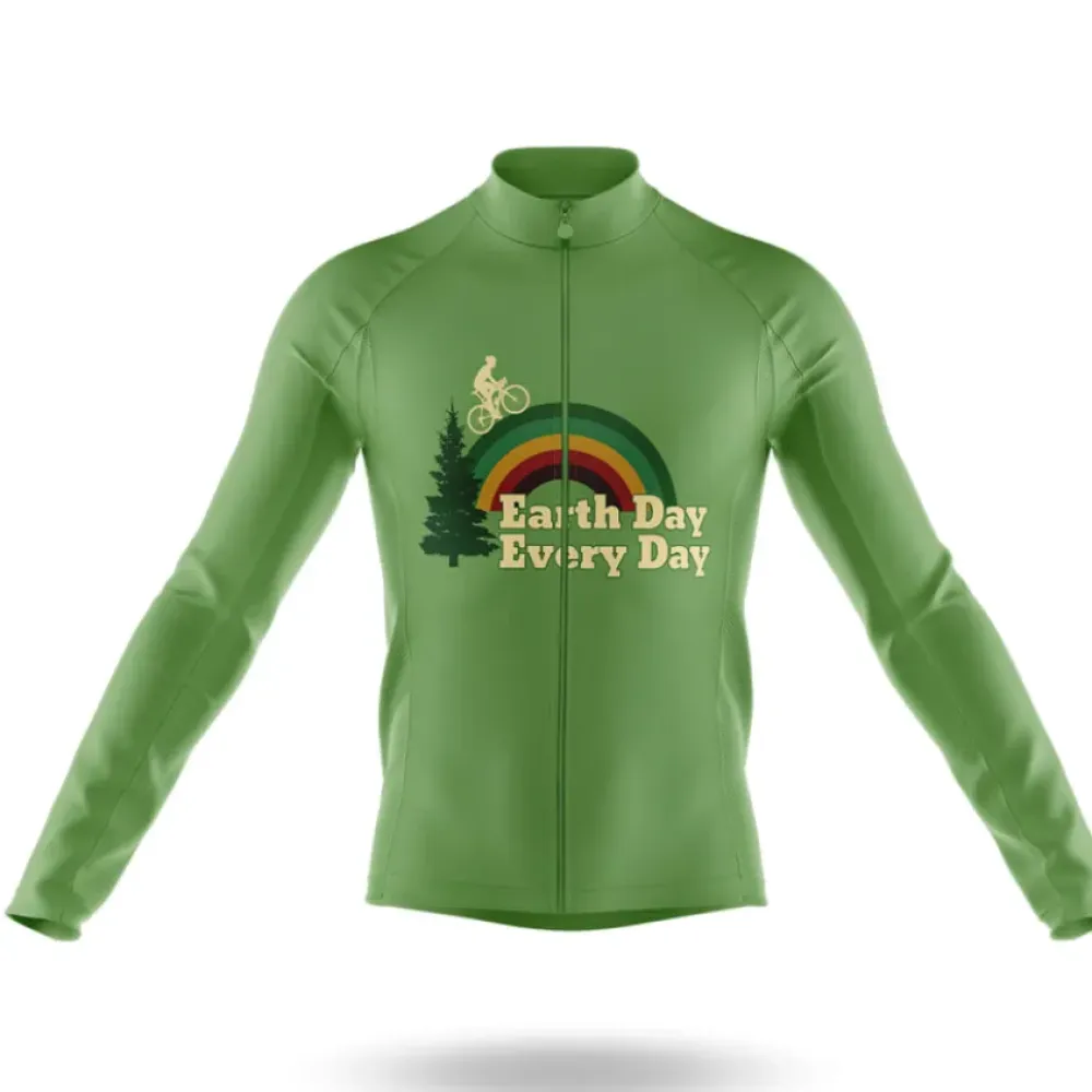 Cycling Jersey Earth Day Everyday Green/Black/Yellow