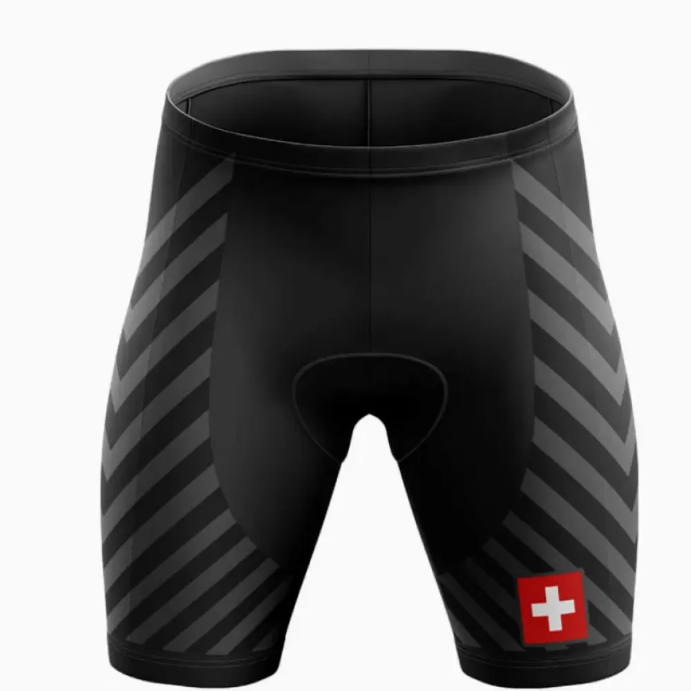 Switzerland V13 Cycling Shorts Black/Red/Grey
