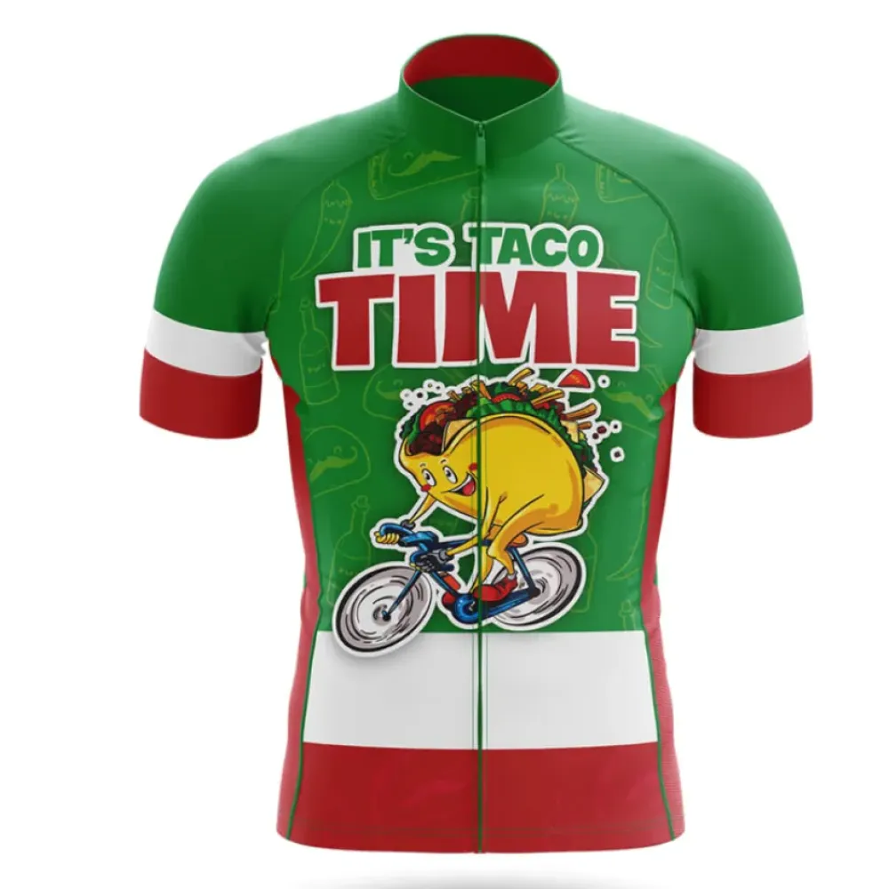Taco Time Cycling Jersey Green/Red/White