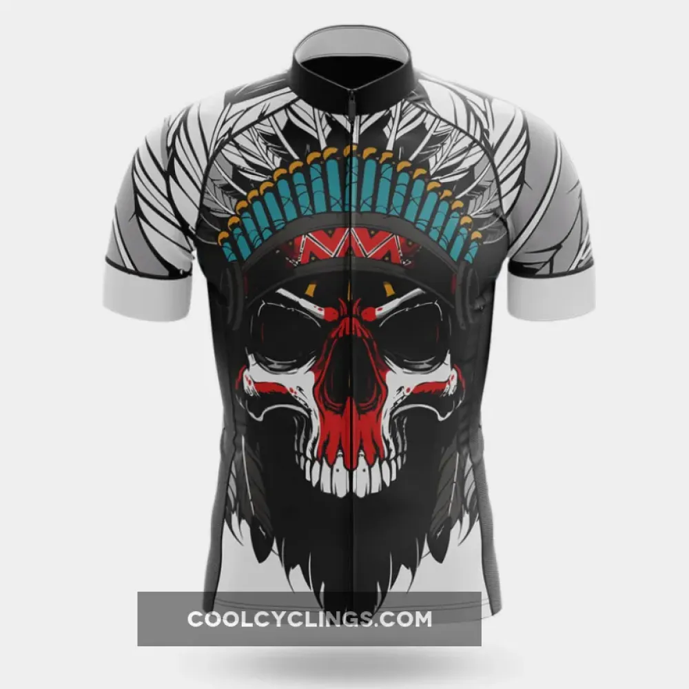 Native Skull Cycling Jersey Ver.2 Colorful Red/White/Black