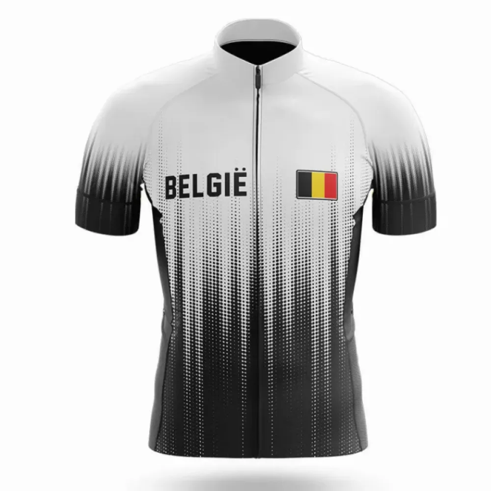 België S14 Cycling Jersey Black/White/Grey