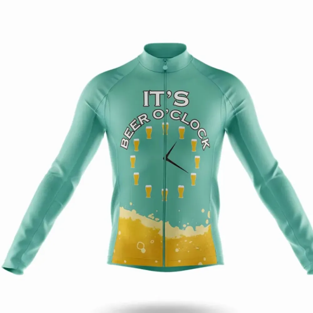 Cycling Jersey Beer O'clock Aqua/Gold/Teal