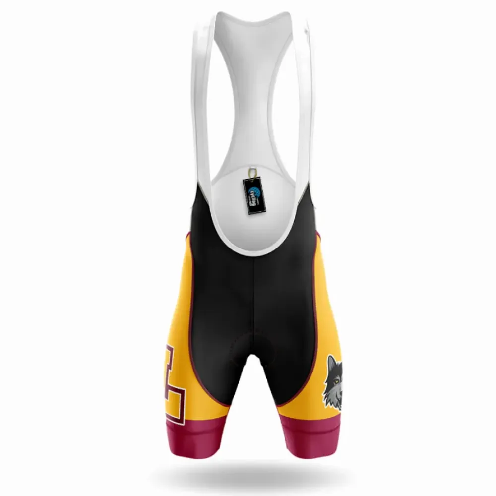 Loyola University Chicago Cycling Bibs Wolf Yellow/Black/Burgundy