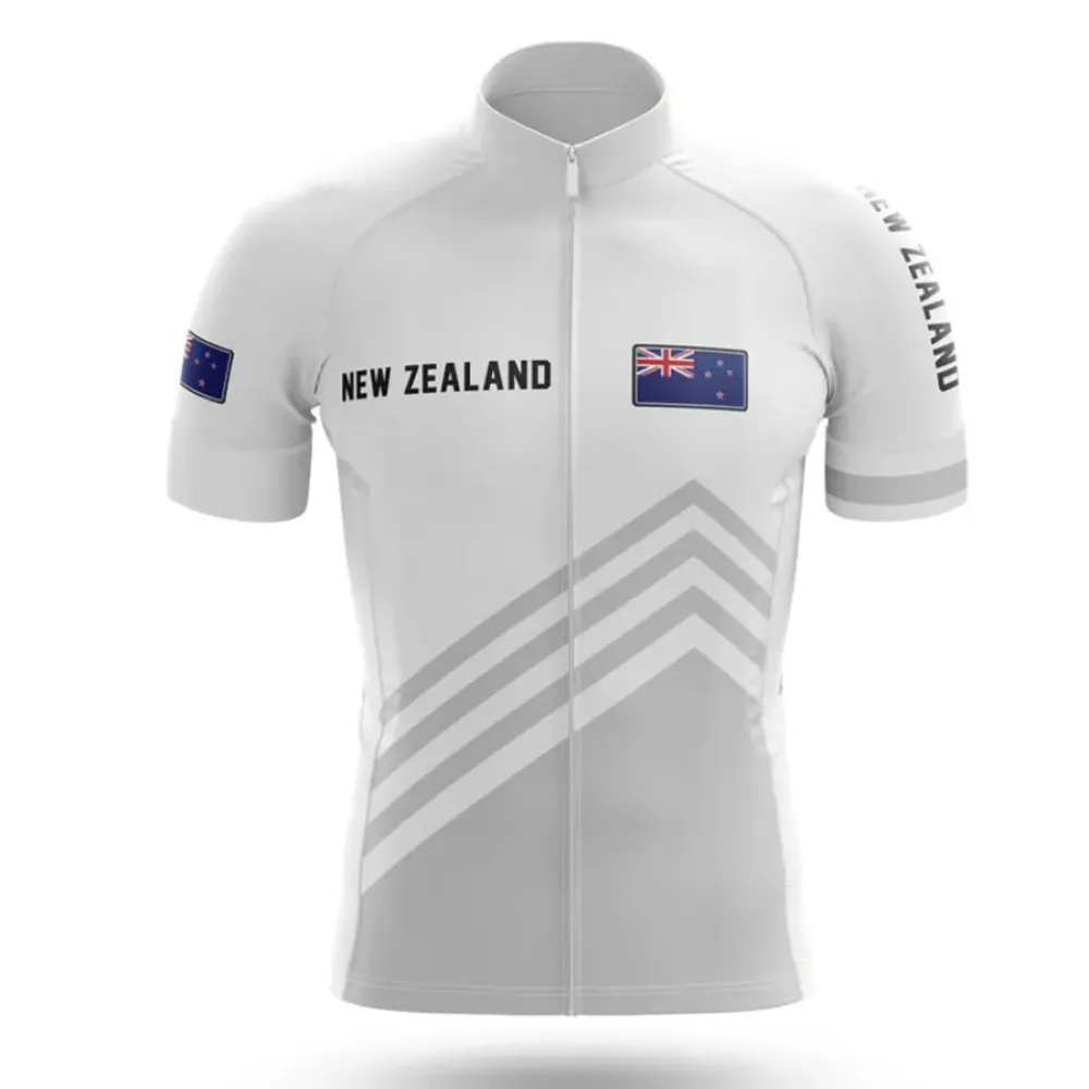 New Zealand S5 Cycling Jersey White/Grey/Black