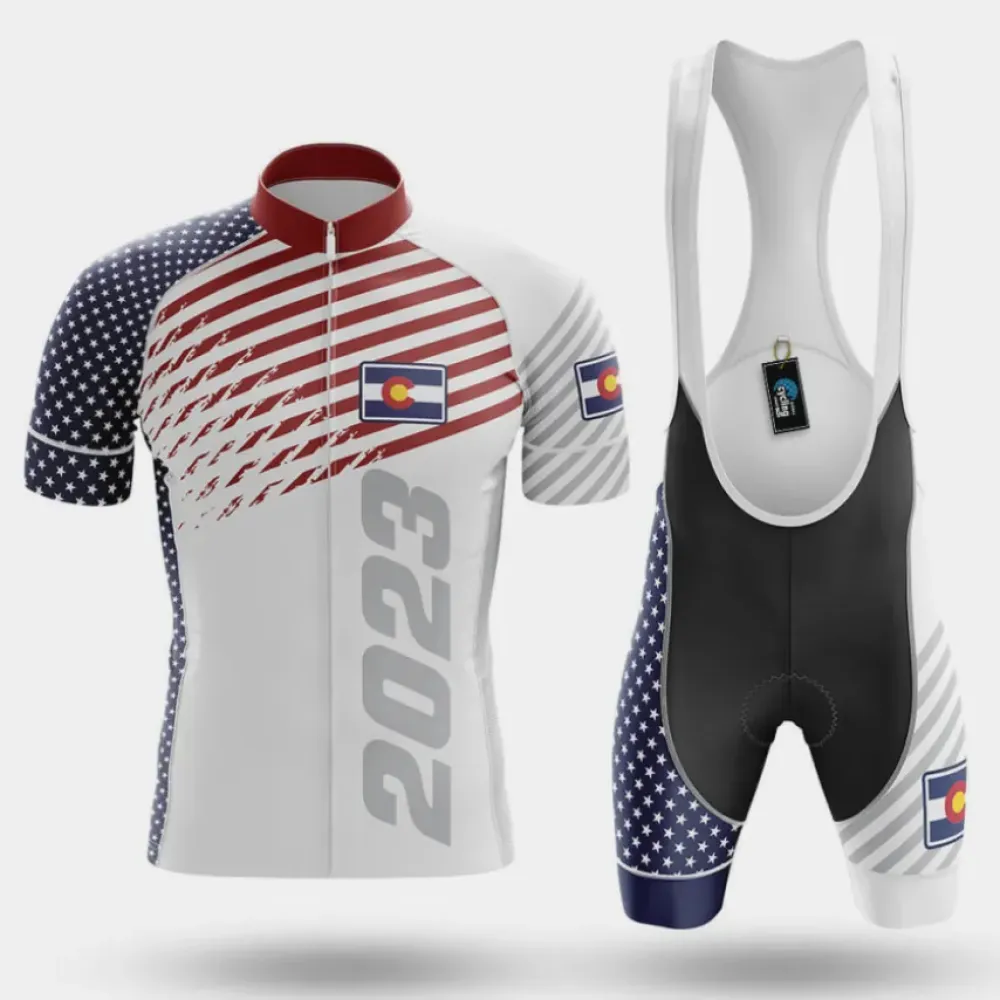 Colorado 2023 V4 Cycling Kit Full Set American Flag White/Red/Blue