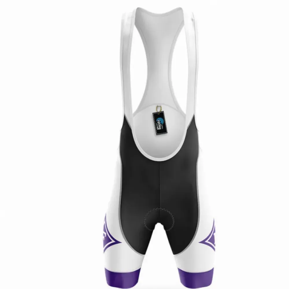 Furman University Cycling Bibs Ver.2 Breathable White/Purple/Black