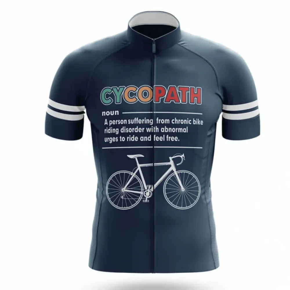Cycopath V4 Cycling Jersey Navy/White/Green