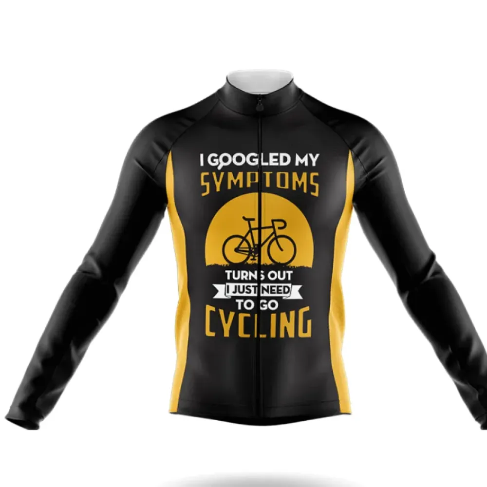 Cycling Symptoms Long Sleeve Jersey Black/Yellow/Gold