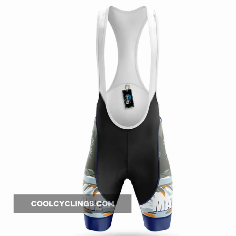 Maine State Cycling Bibs Colorful Navy/Orange/Grey