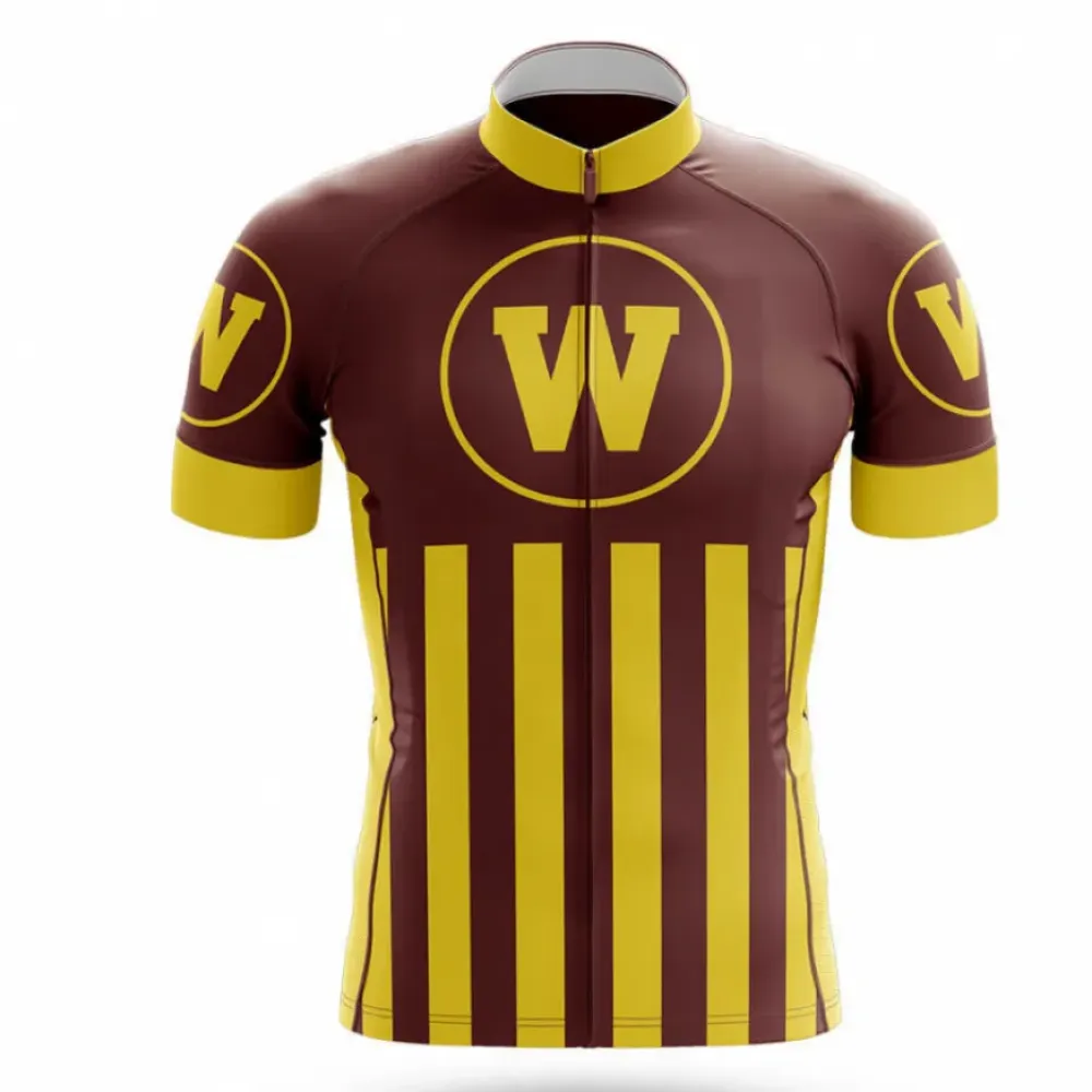 Western Michigan University Cycling Jersey Yellow/Brown/Gold