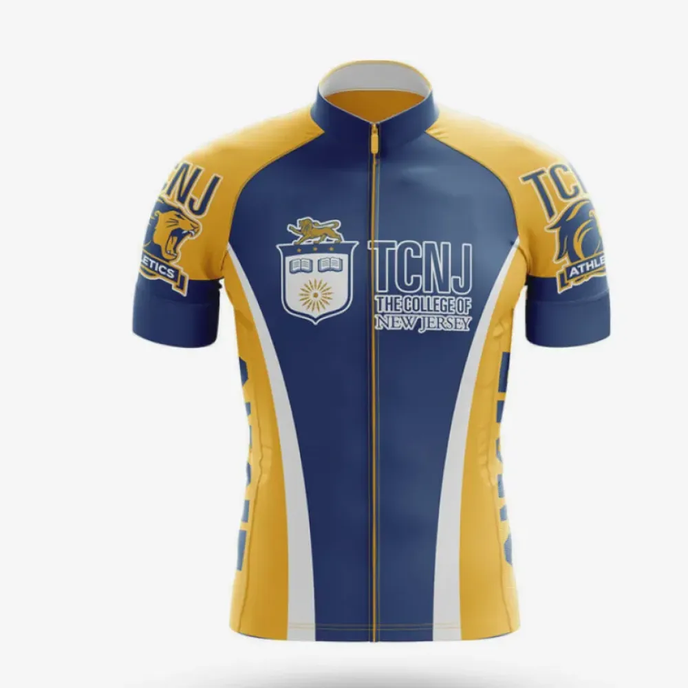 TCNJ Cycling Jersey College Navy/Yellow/White