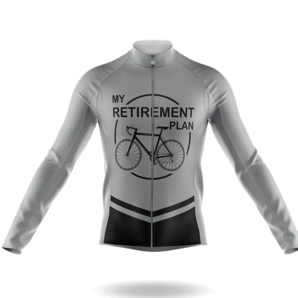 My Retirement Plan V7 Cycling Jersey Gray/Black/Silver
