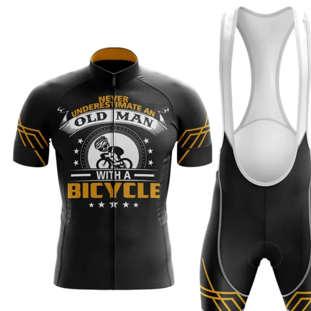 Old Man V4 Cycling Kit Bold Design Black/Gold/White