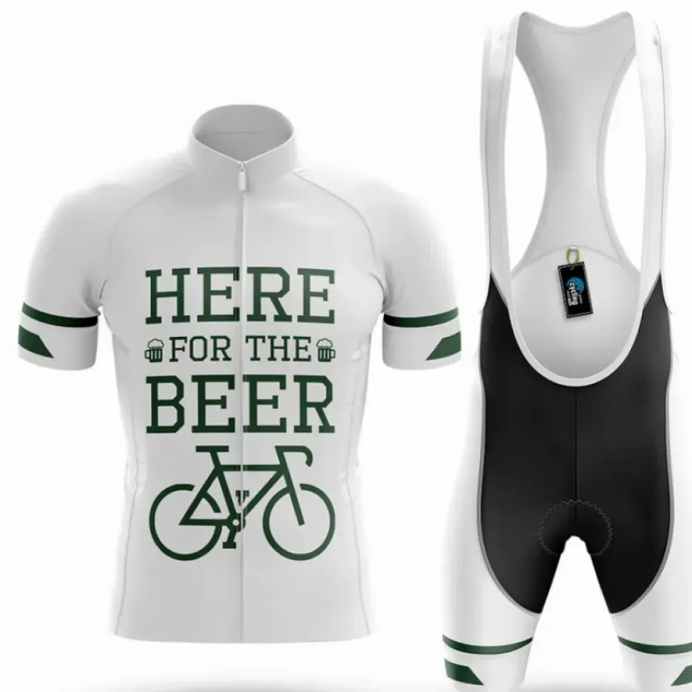 Cycling Kit Here For The Beer White/Green/Black