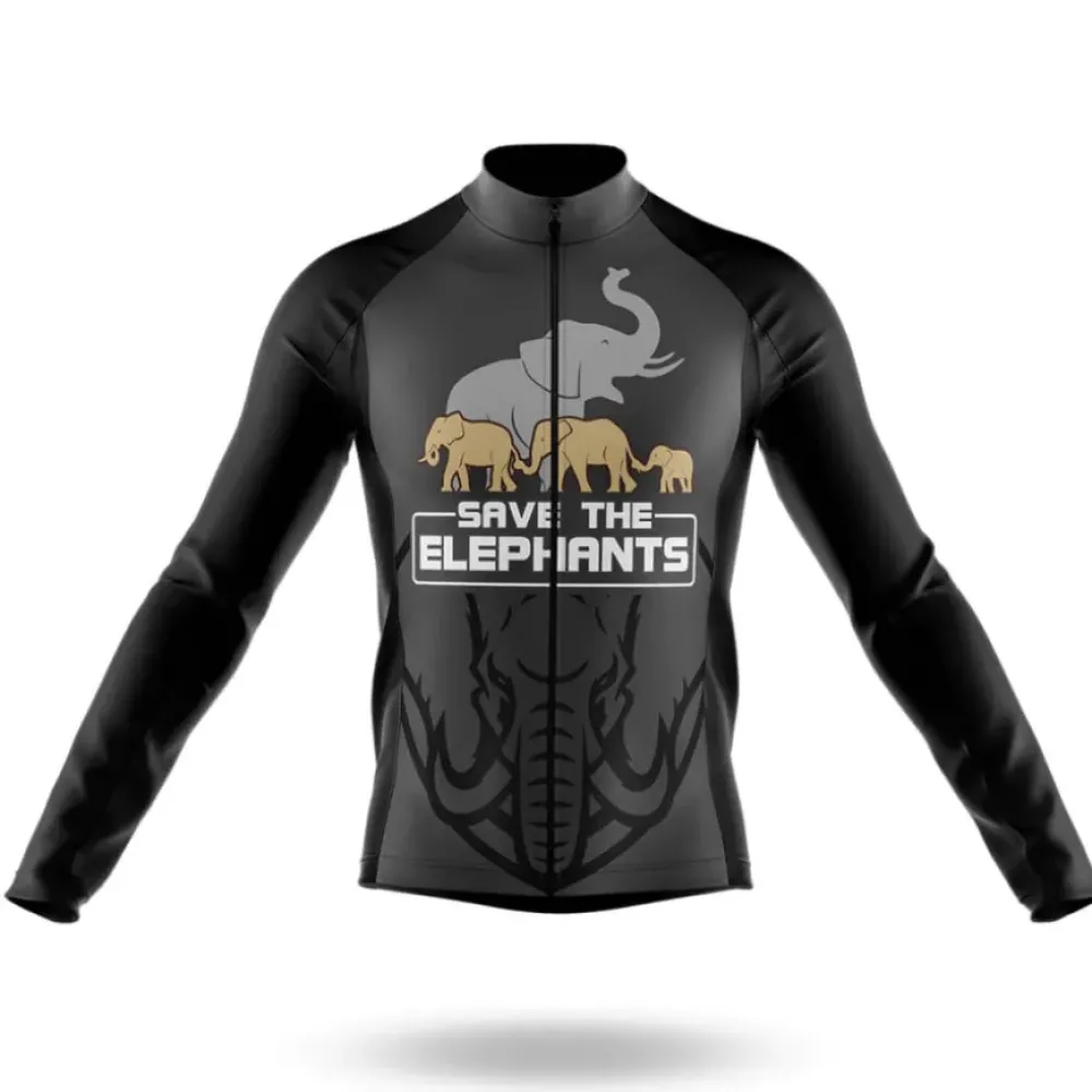 Save The Elephants Elephant Design Black/Gold/White