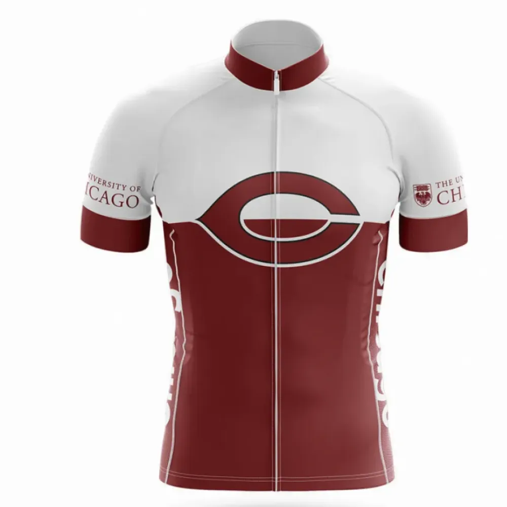 Chicago Cycling Jersey University White/Burgundy/Red