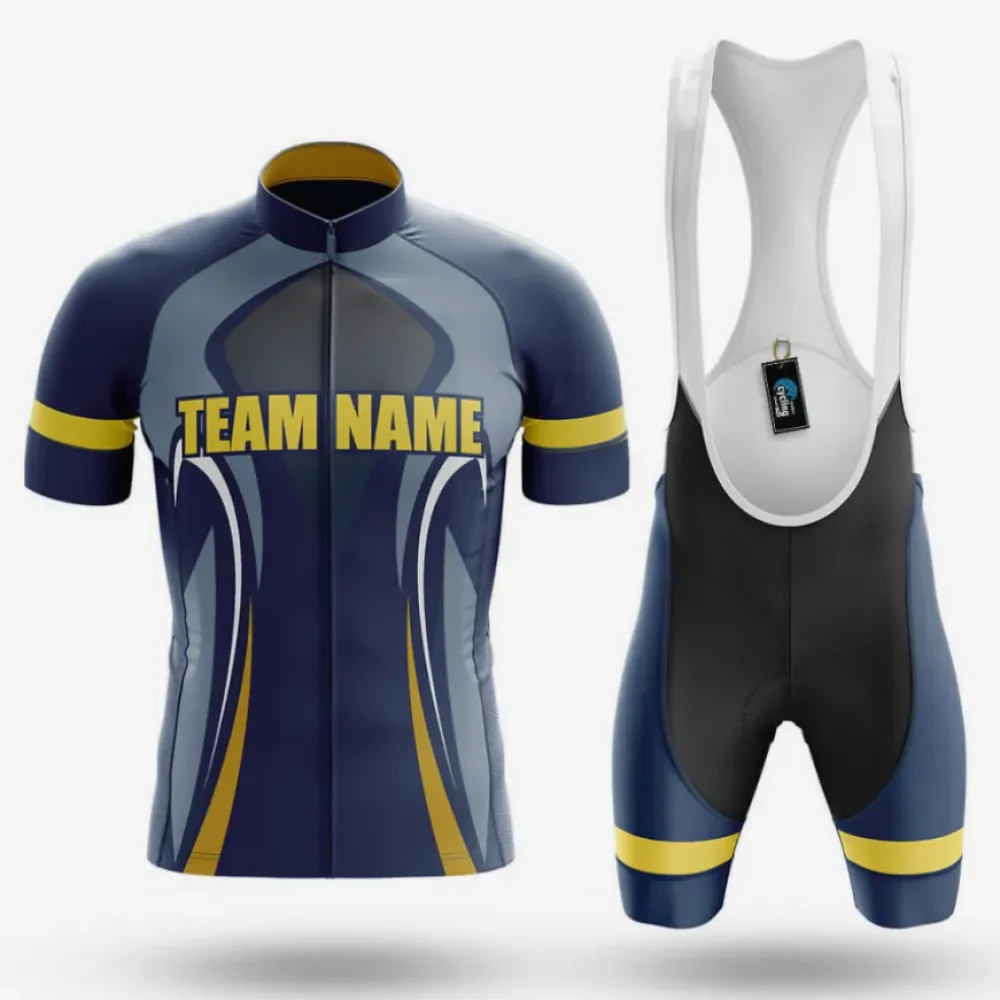 Cycling Kit S21 Custom Team Name Navy/Yellow/White