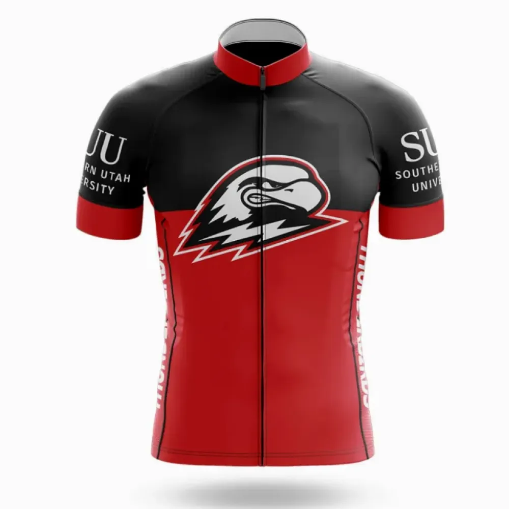 Southern Utah University Cycling Jersey Eagle Logo Red/Black/White