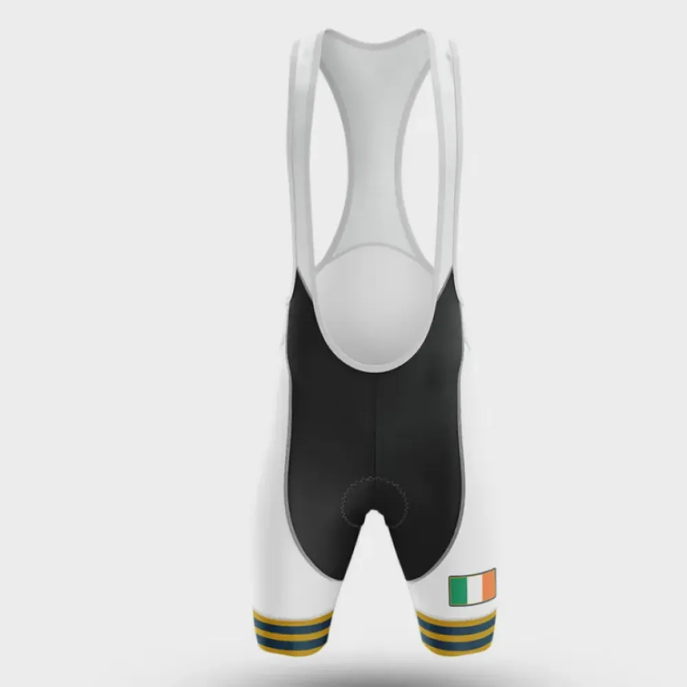 Ireland V15 Cycling Bibs Irish Flag Black/White/Gold