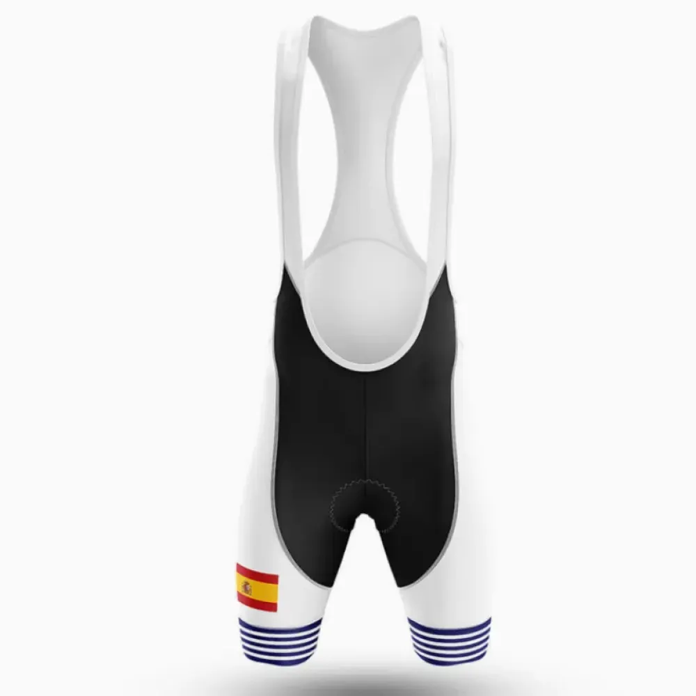 Spain V19 Cycling Bibs White/Black/Red