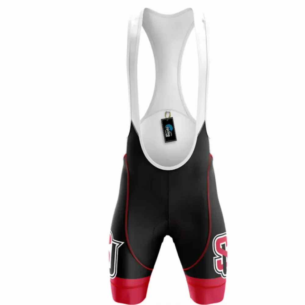 Seattle University Cycling Bibs Comfortable Black/Red/White