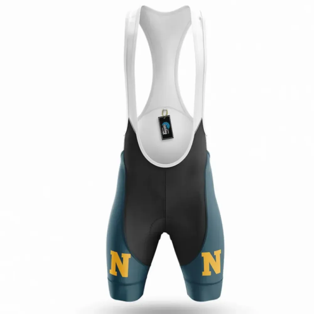 Navy Cycling Bibs Comfortable Navy/Grey/Yellow