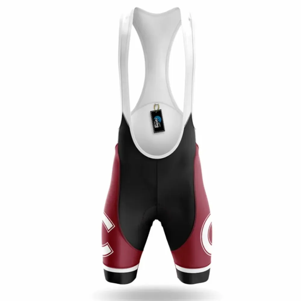 Colgate Raiders Cycling Bibs Breathable Burgundy/Black/White