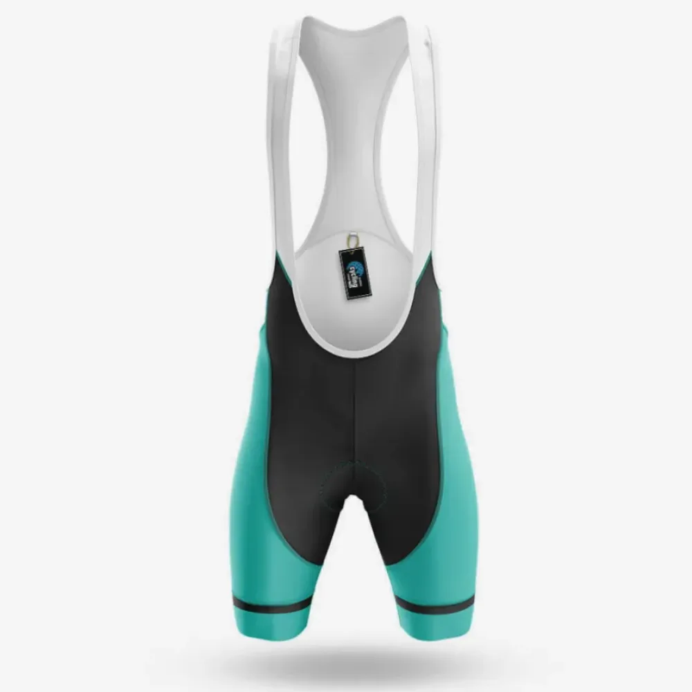 Cycling Bibs Smile Every Mile Aqua/Black/White