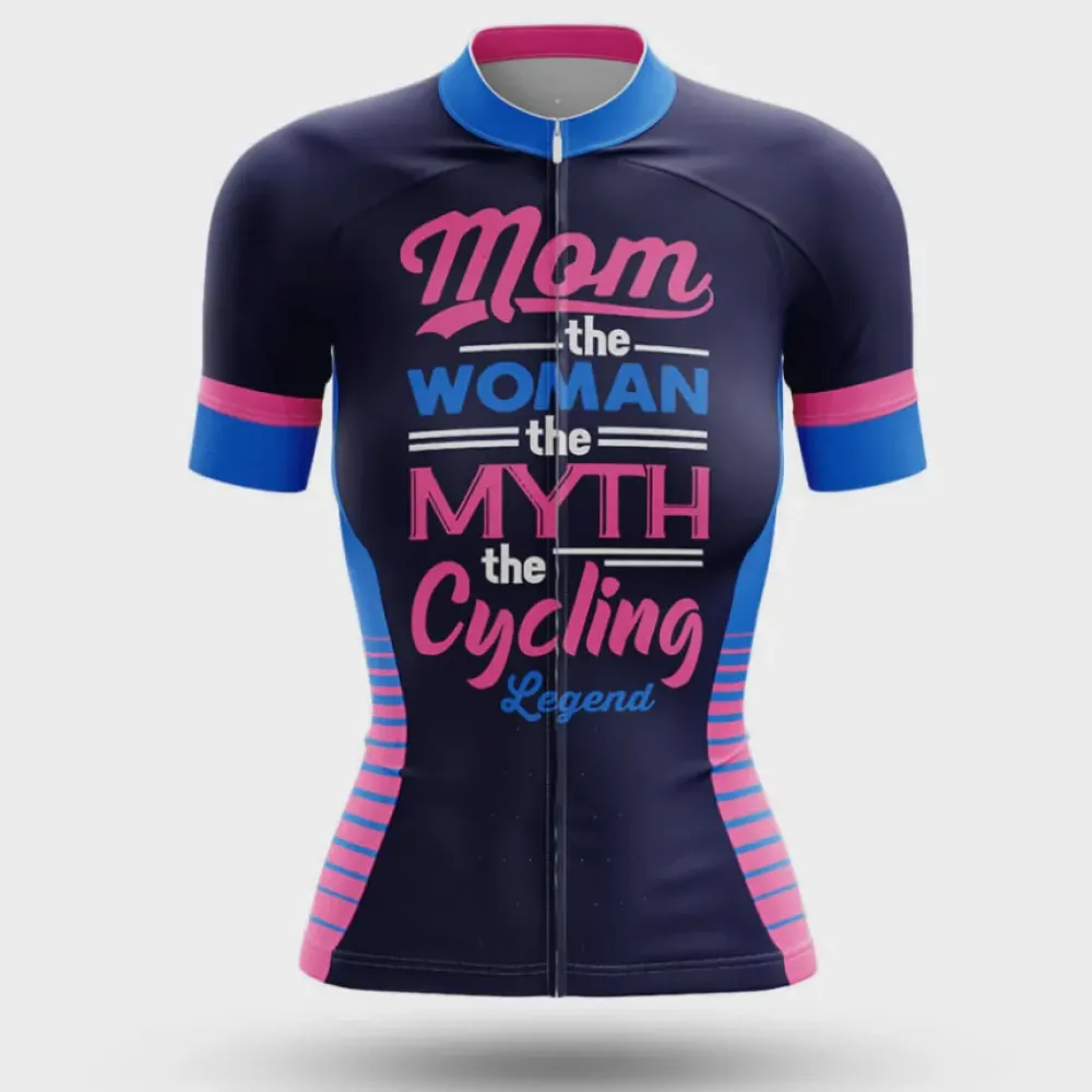 Mom Cycling Legend Jersey Navy/Pink/Blue