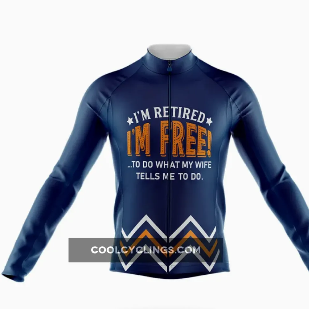 Retired V7 Long Sleeve Navy/Orange/White