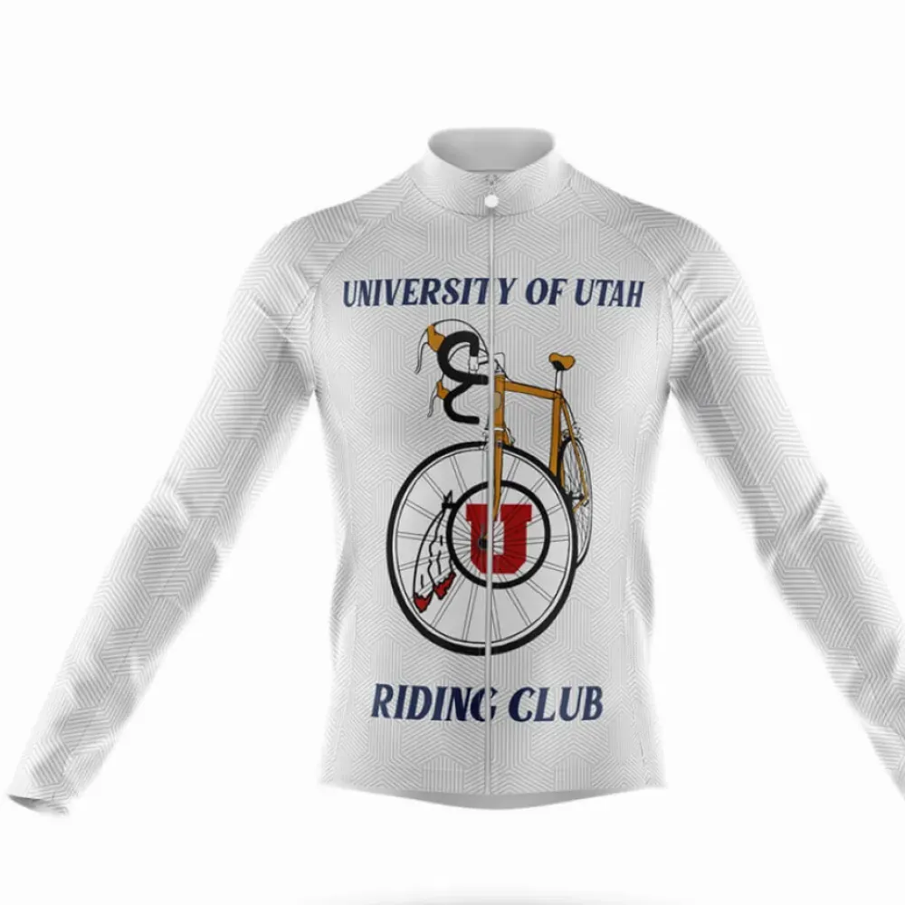 University of Utah Classic Cycling Jersey White/Red/Grey