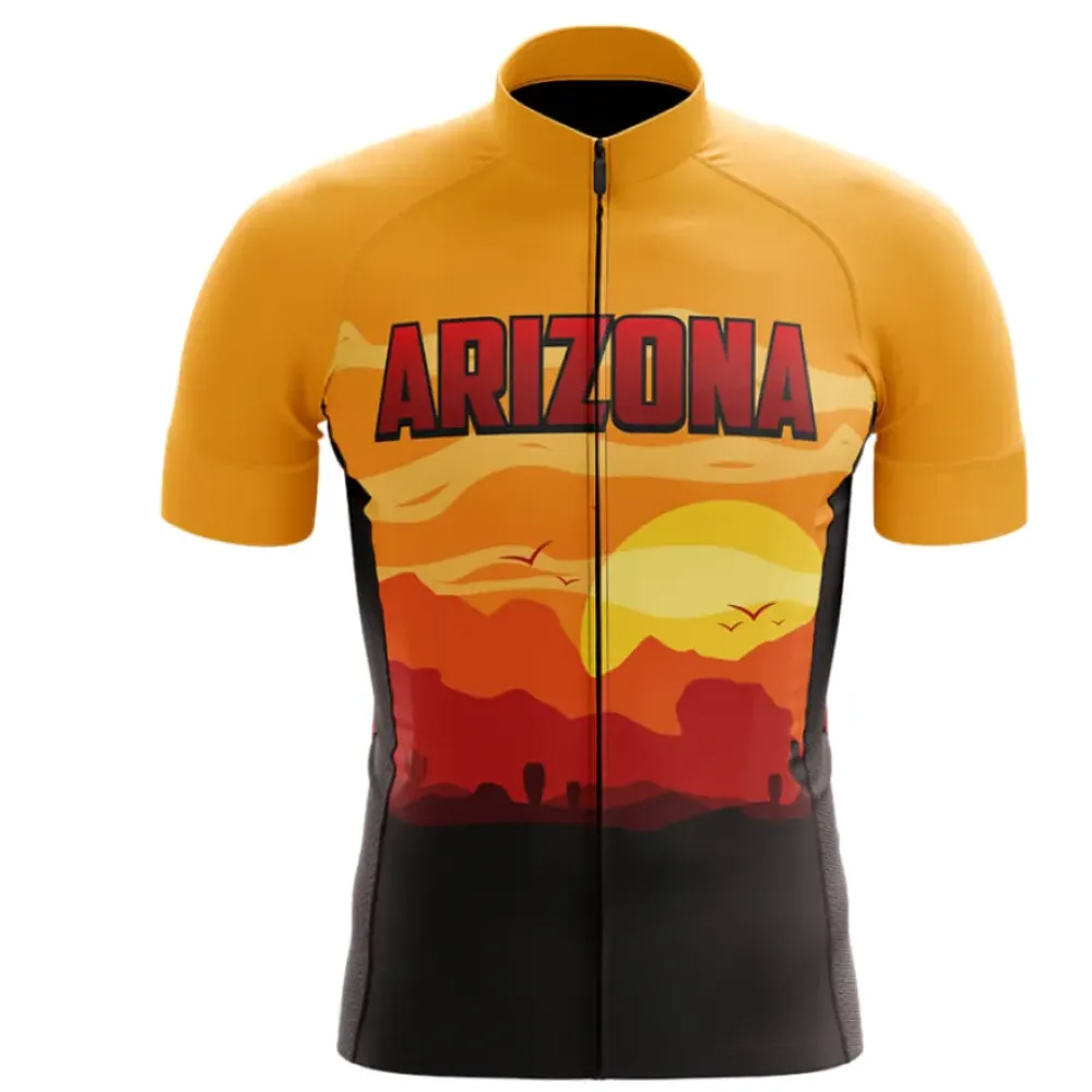 Arizona Men's Cycling Jersey Desert Sunset Yellow/Black/Orange