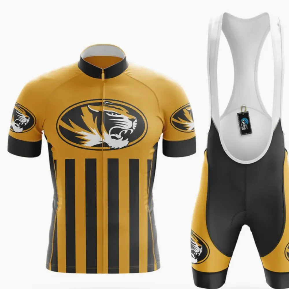 University of Missouri Cycling Kit Full Set Yellow/Black/Gold