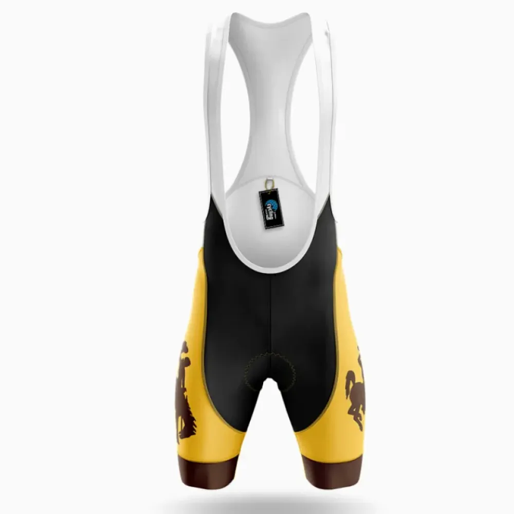 University of Wyoming Cycling Bibs Yellow/Black/Gold
